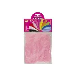 50 Plumes Roses 10 Cm