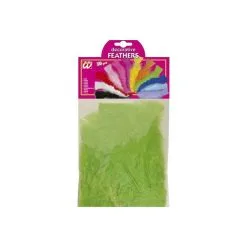 50 Plumes Vertes 10 Cm