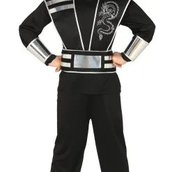 Déguisement Ninja Noir Argent
