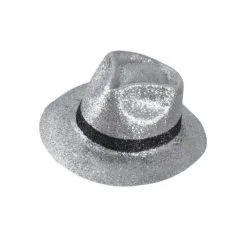 Chapeau Borsalino Argenté à Paillettes