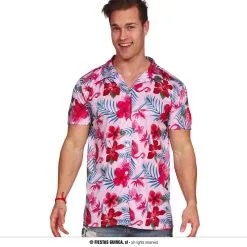 Chemise Hawaïenne Flamand Rose