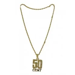 Collier 50 Cent Doré