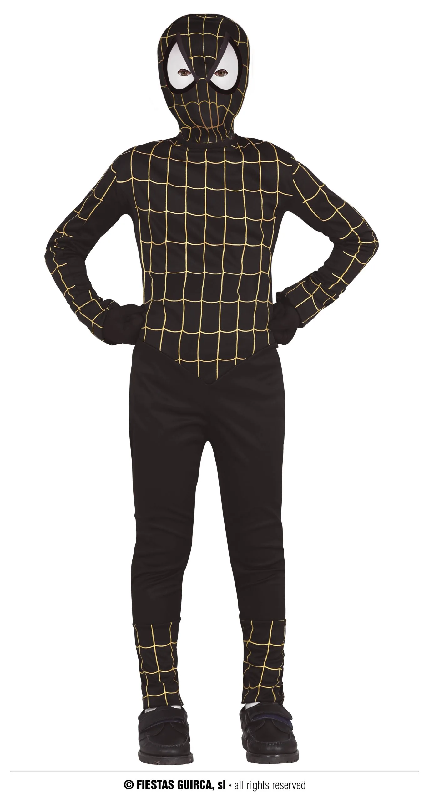 Déguisement Araignée Noire Or 1 Déguisement Araignée Noire Or
