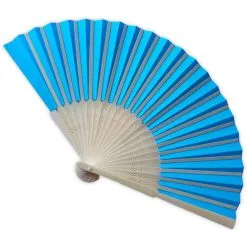 Eventail Bambou Bleu