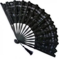 Eventail Dentelle Noir