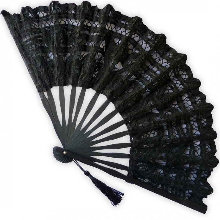 Eventail Dentelle Noir 1 Eventail Dentelle Noir