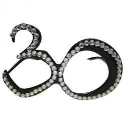 Lunettes 30 Ans Noires Avec Diamants