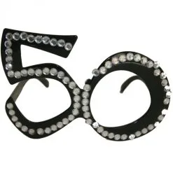 Lunettes 50 Ans Noires Avec Diamants