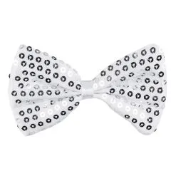 Noeud Papillon à Sequins Argents