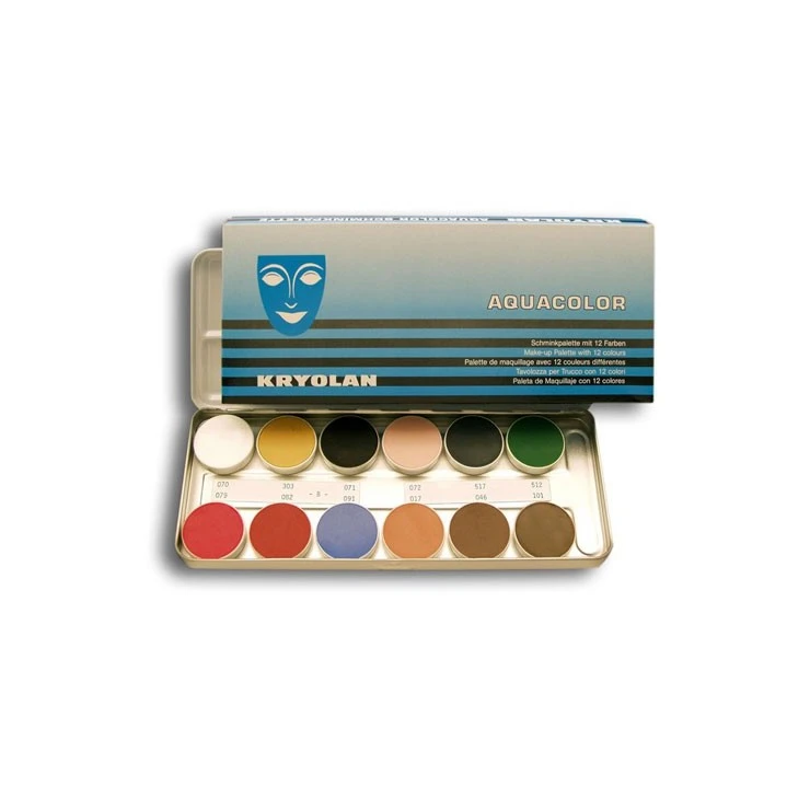 Palette Aquacolor Kryolan 12 Couleurs 1 Palette Aquacolor Kryolan 12 Couleurs