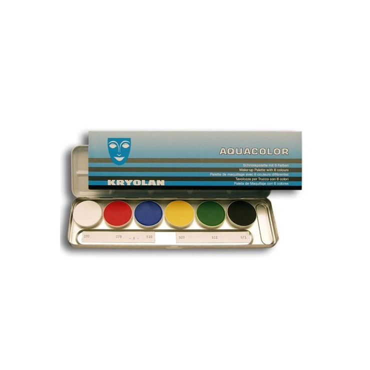 Palette Aquacolor Kryolan 6 Couleurs 1 Palette Aquacolor Kryolan 6 Couleurs