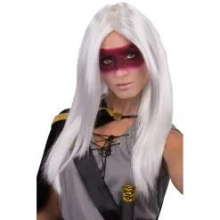 Perruque Blanche Raie Au Milieu
