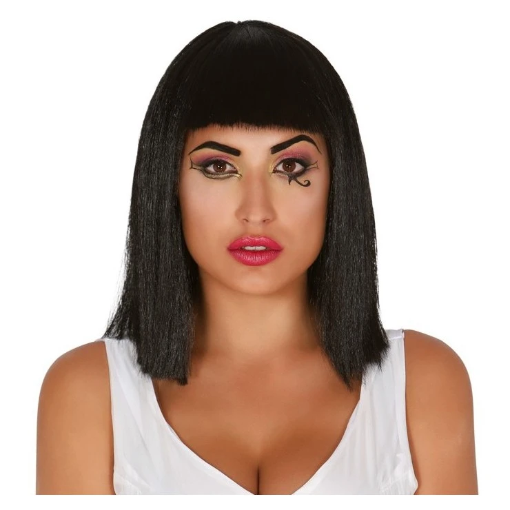 Perruque Carré Mi-long Noir 1 Perruque Carré Mi-long Noir
