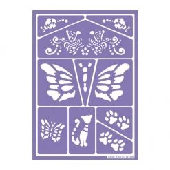 Pochoirs Chat Et Papillon