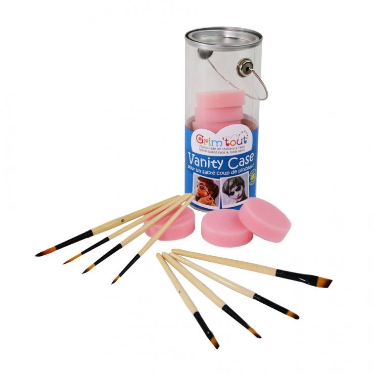 Vanity Grim'tout X8 Eponges Et 8 Pinceaux 1 Vanity Grim'tout X8 Eponges Et 8 Pinceaux